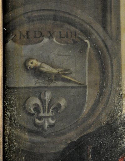 Porträt des Christoph Baumgartner (Detail: Wappen) von Christoph Amberger  Amberger